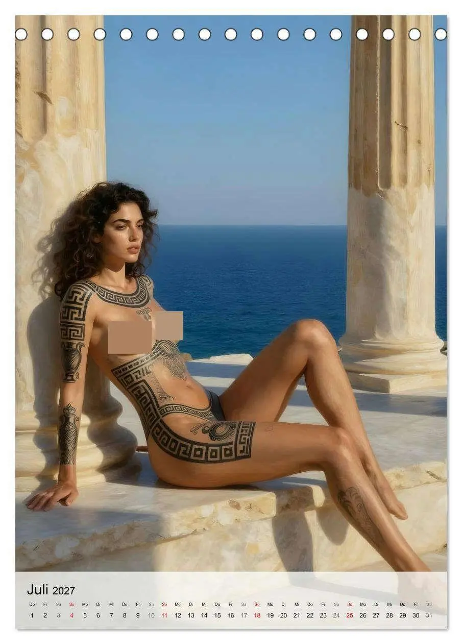Bild: 9783516793093 | Tattoo Engel (Tischkalender 2027 DIN A5 hoch), CALVENDO Monatskalender