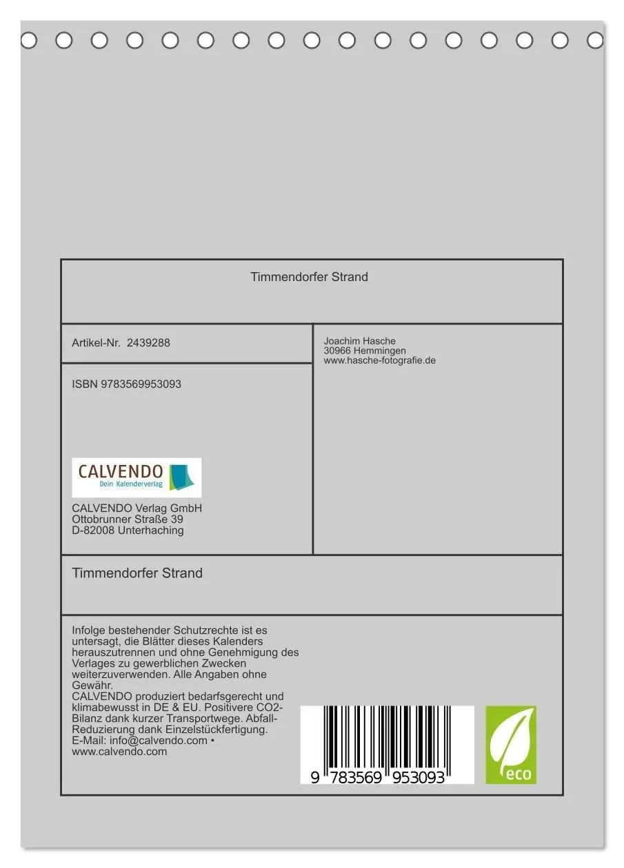 Bild: 9783569953093 | Timmendorfer Strand (Tischkalender 2027 DIN A5 hoch), CALVENDO...