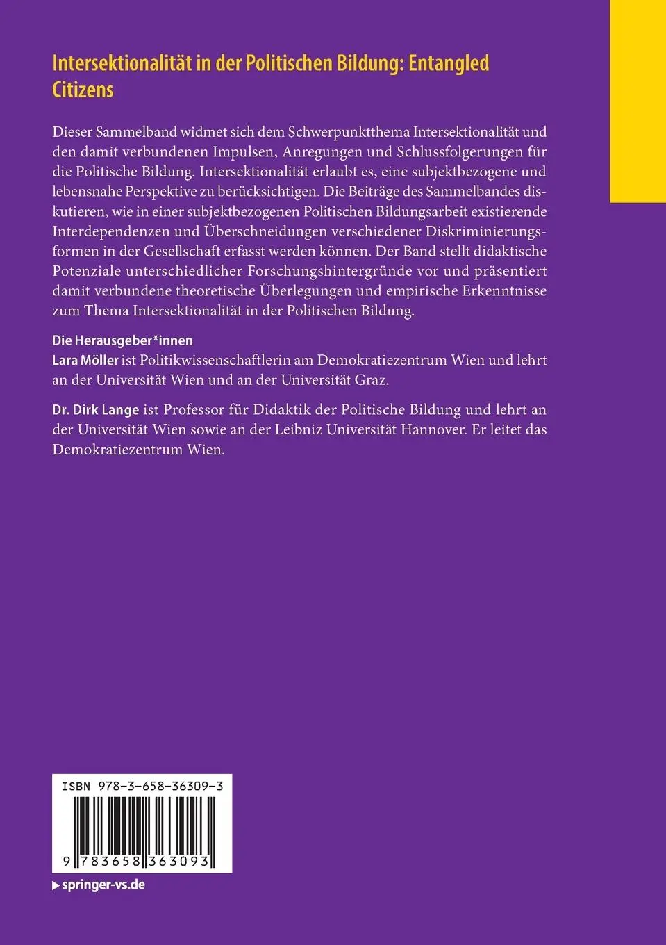 Rückseite: 9783658363093 | Intersektionalität in der Politischen Bildung: Entangled Citizens