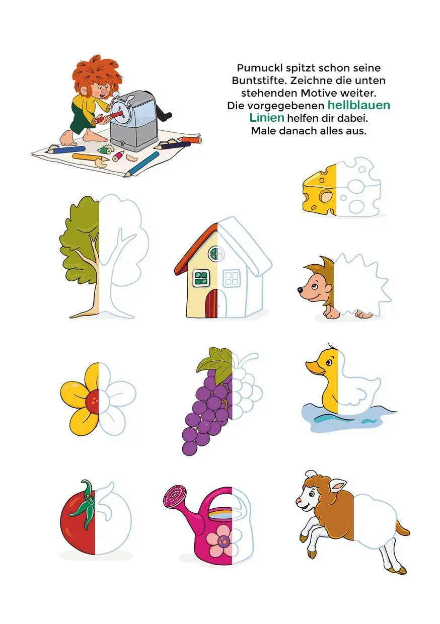 Bild: 9783745933093 | Lern-Spiel-Spaß mit Pumuckl - Mein Vorschulblock: Formen, Mengen...