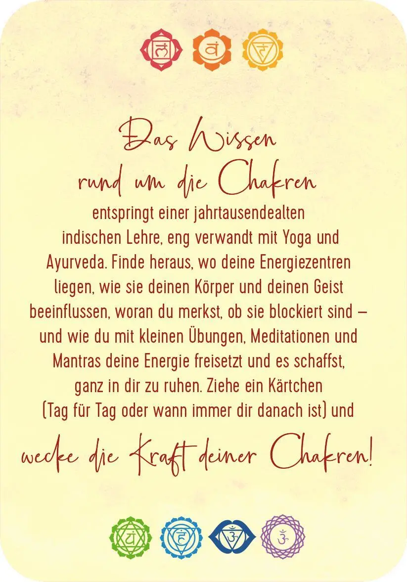 Bild: 9783845853093 | 50 Energiekärtchen | Deine Chakren | Taschenbuch | 51 S. | Deutsch