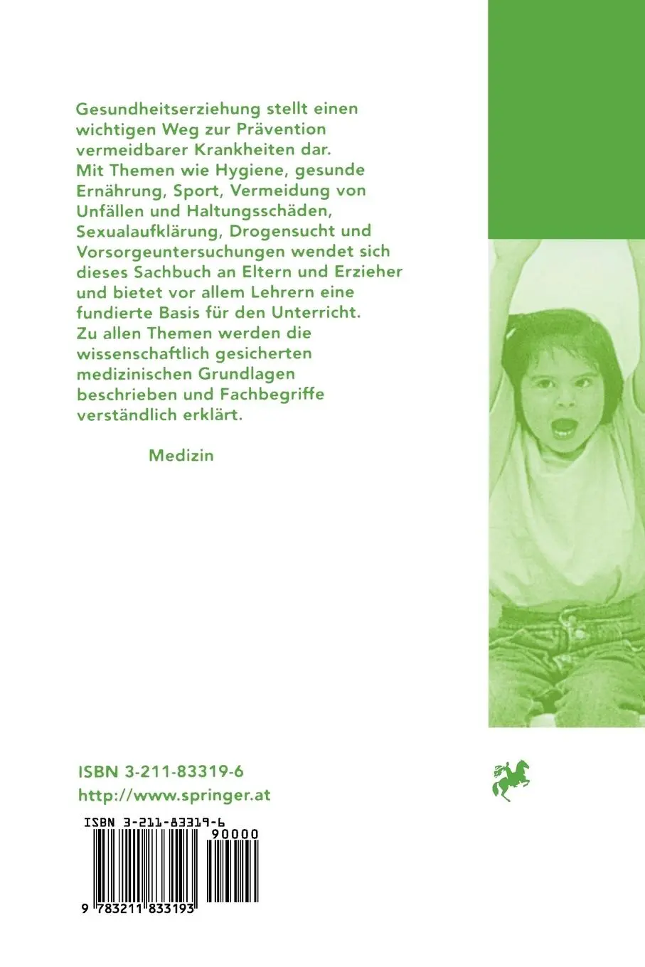 Rückseite: 9783211833193 | Gesundheitserziehung bei Kindern und Jugendlichen | Wolfgang Muntean
