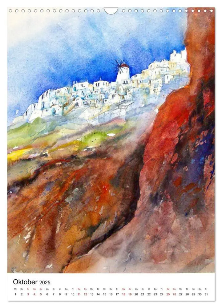 Bild: 9783435983193 | Aquarelle in Hochform (Wandkalender 2025 DIN A3 hoch), CALVENDO...