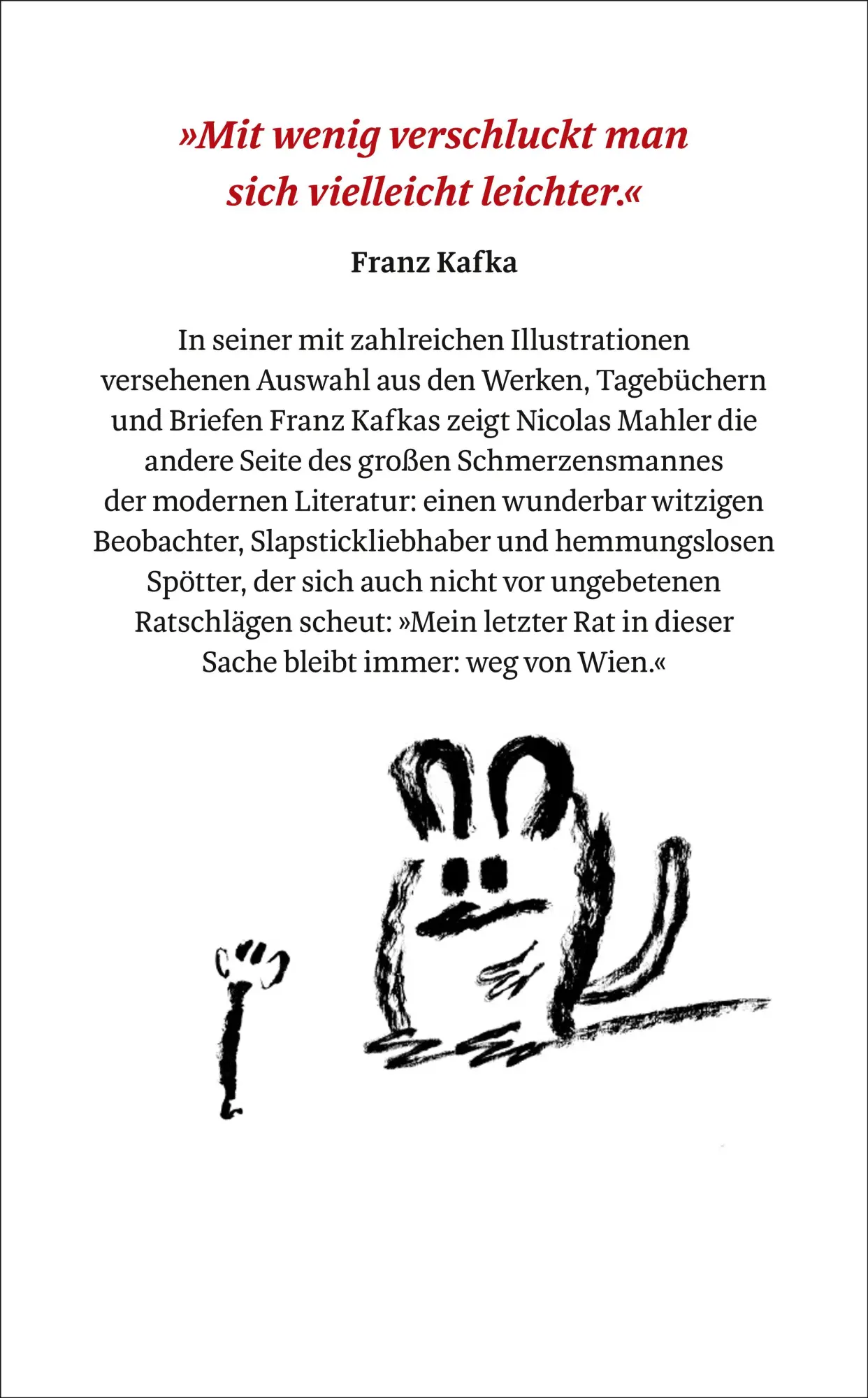 Rückseite: 9783458683193 | Kafka für Boshafte | Ausgewählt und gezeichnet von Nicolas Mahler