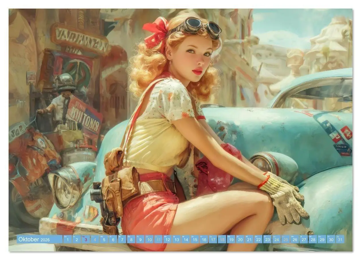 Bild: 9783516613193 | Retro Ästhetik - Pin-up Girls (Wandkalender 2026 DIN A3 quer),...