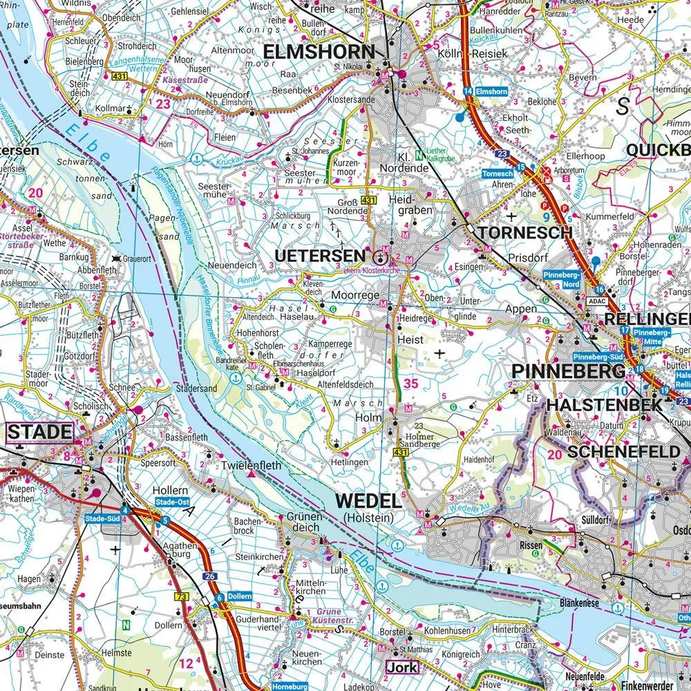 Bild: 9783707923193 | freytag &amp; berndt Straßenkarte Schleswig-Holstein - Hamburg 1:150.000