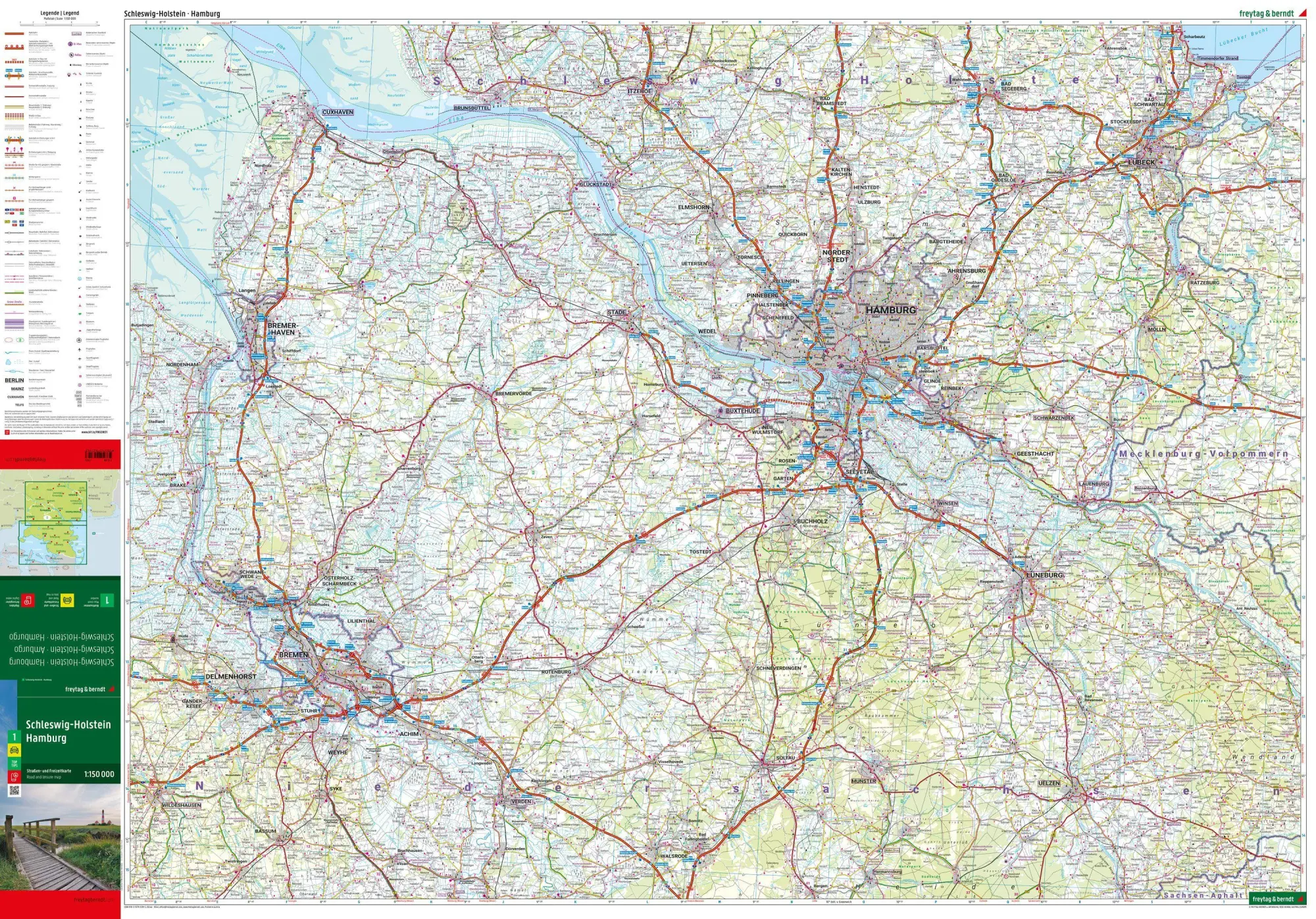 Bild: 9783707923193 | freytag &amp; berndt Straßenkarte Schleswig-Holstein - Hamburg 1:150.000