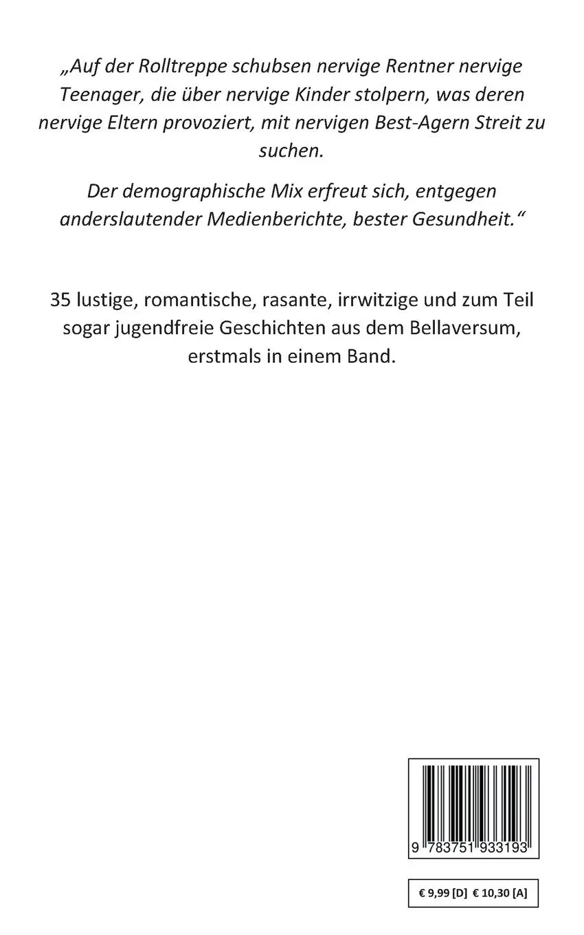 Rückseite: 9783751933193 | Alles Bella! | Der erste Sammelband | Heinrich Huch | Taschenbuch