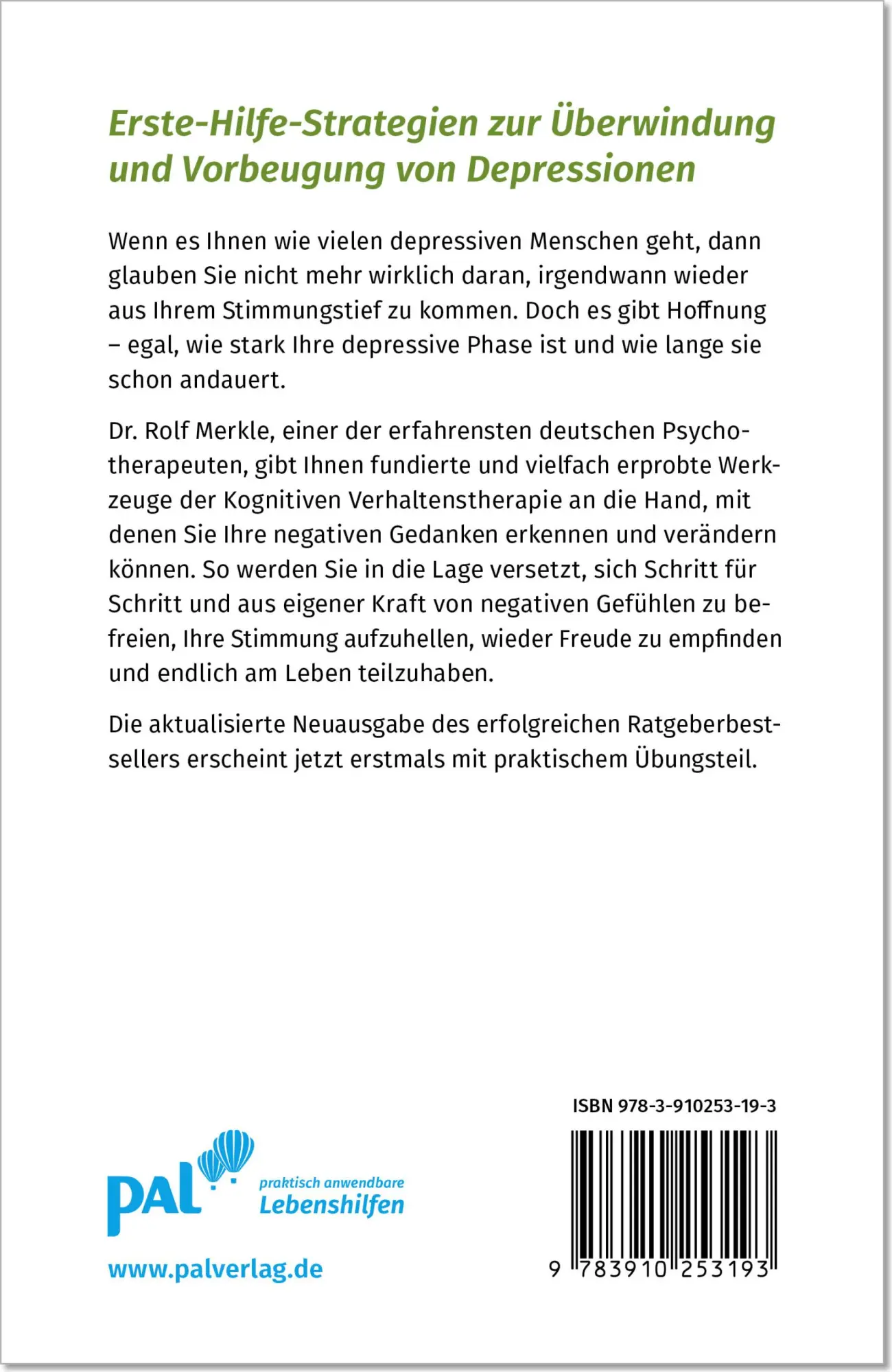 Rückseite: 9783910253193 | Wenn das Leben zur Last wird | Rolf Merkle | Taschenbuch | 152 S.
