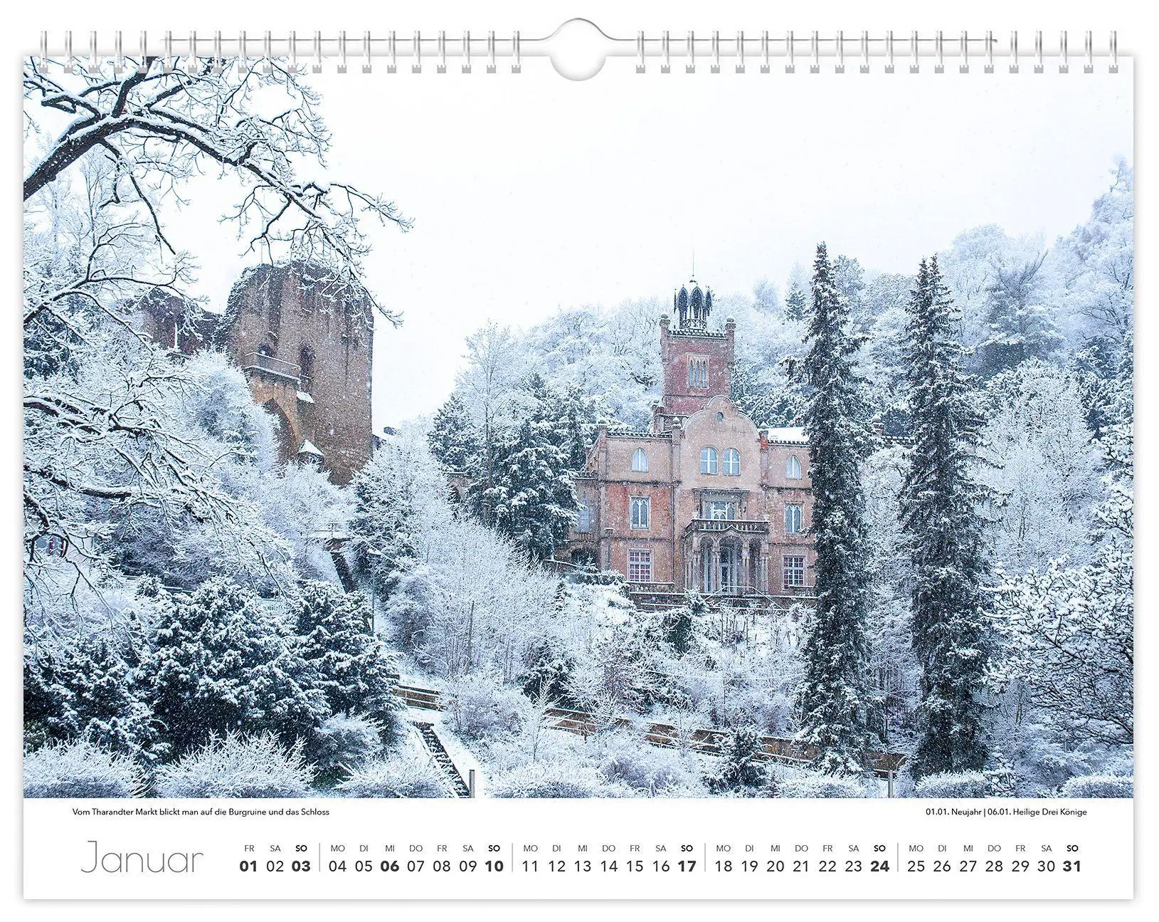 Bild: 9783912303193 | Kalender Tharandt und Umgebung 2027 | 40 x 30 cm weißes Kalendarium