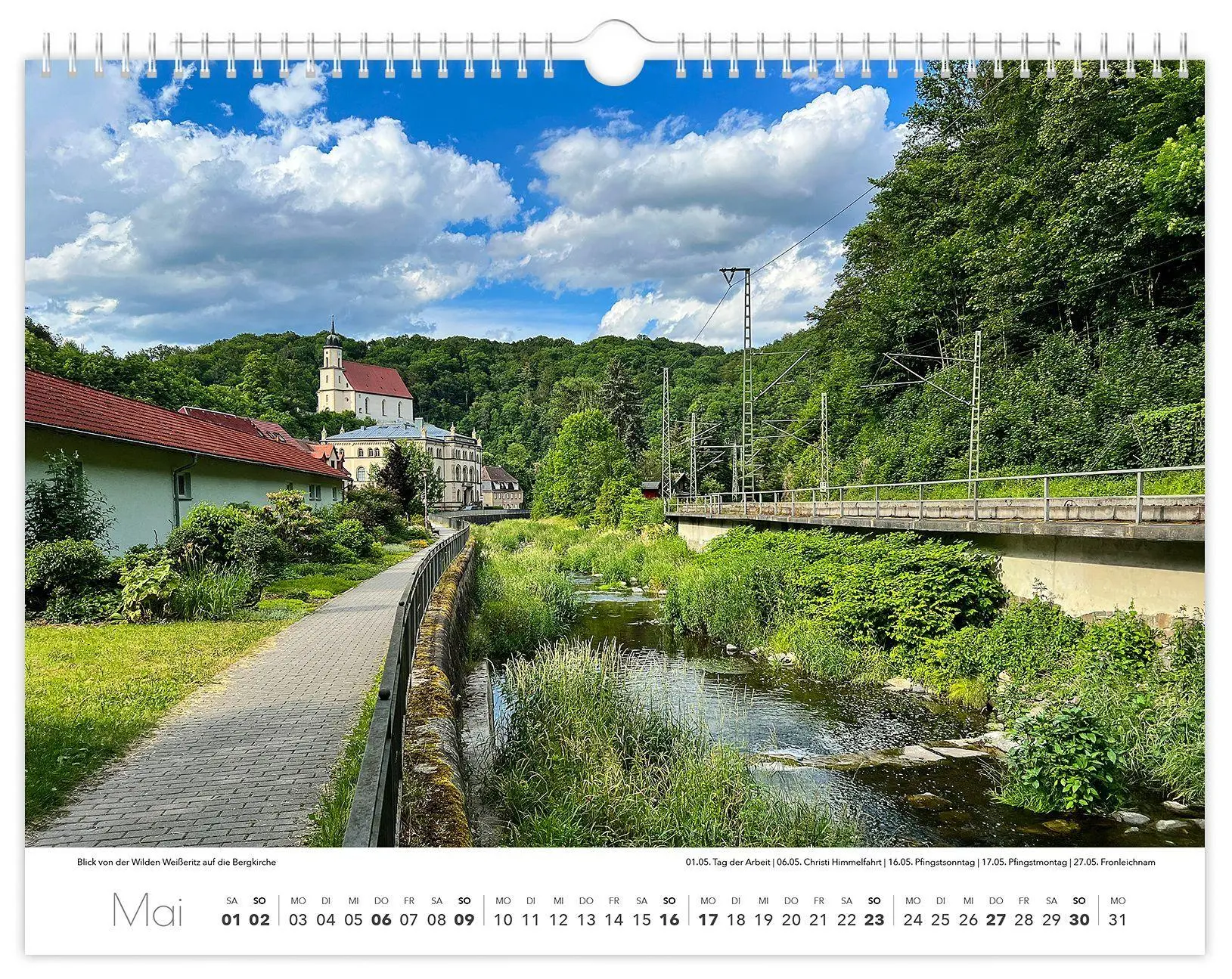 Bild: 9783912303193 | Kalender Tharandt und Umgebung 2027 | 40 x 30 cm weißes Kalendarium