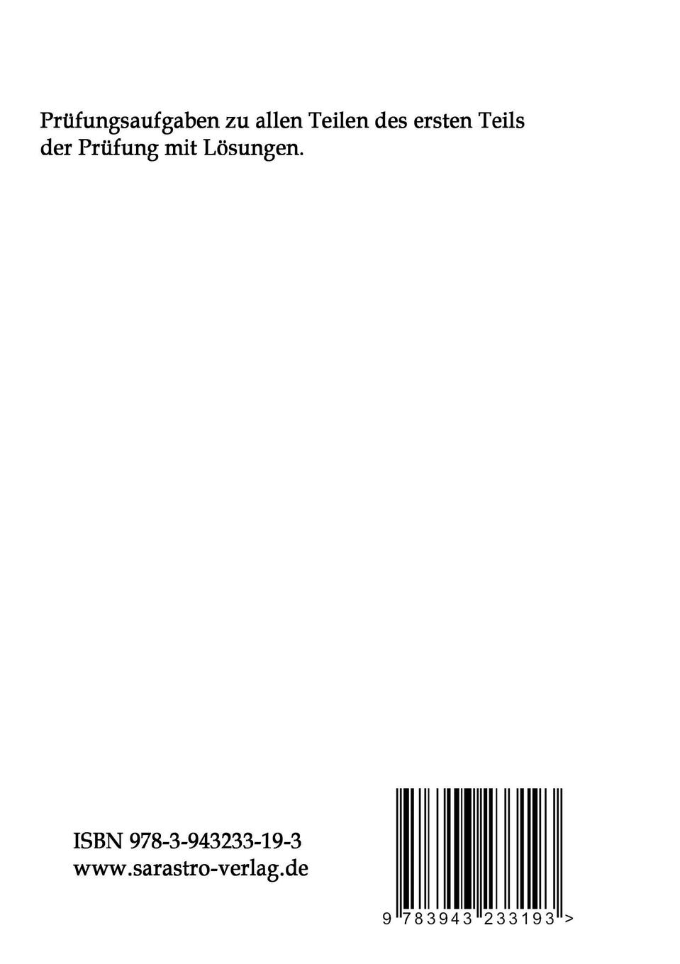 Rückseite: 9783943233193 | 300 Prüfungsfragen zum Bestattungsfachwirt | 1. Prüfungsteil | Gmbh