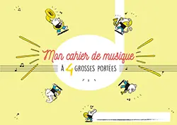 Cover: 9790231303193 | Cahier de musique pour enfant - 4 grosses portées Solfège Papier à...