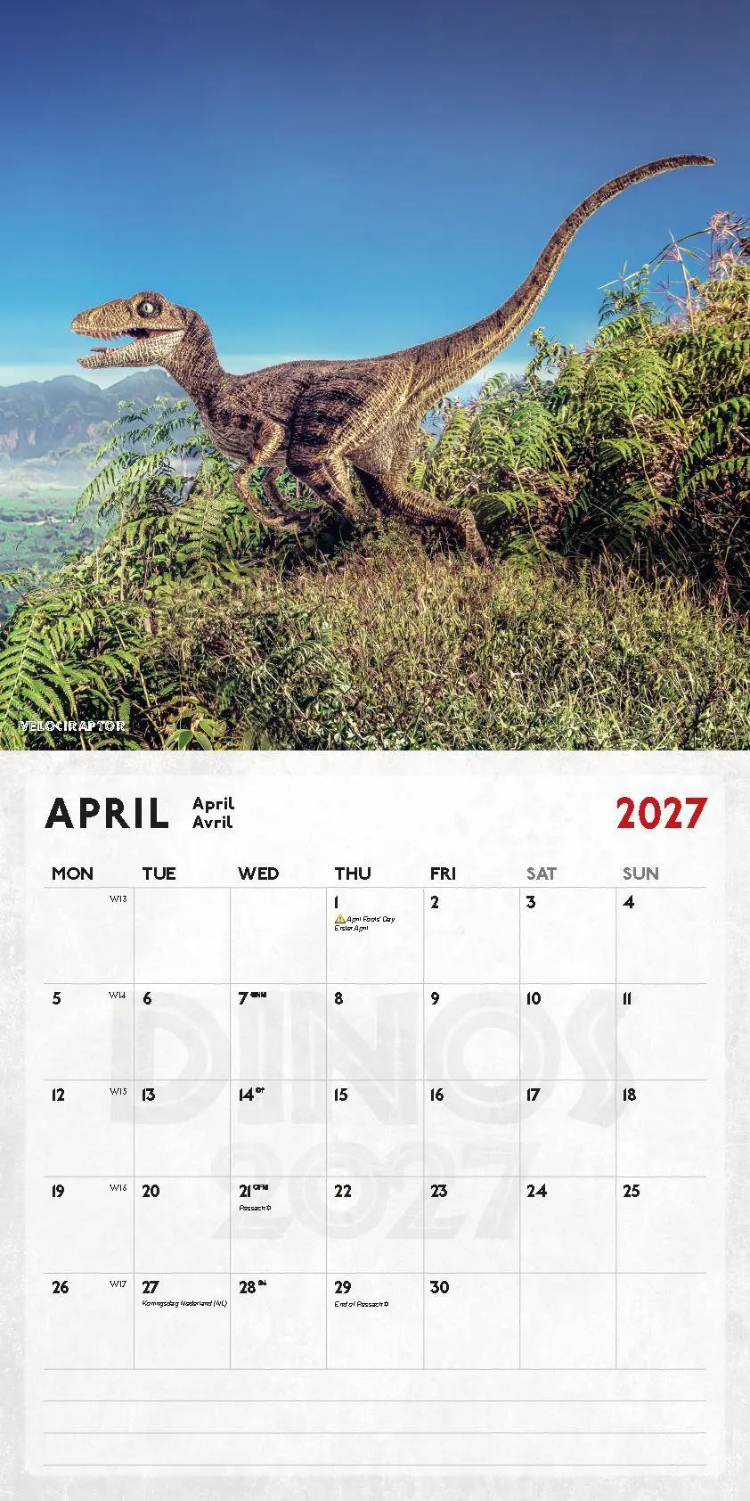 Bild: 9798893613193 | Dinos 2027 - Der Dinosaurier Kalender | Kalender | 14 S. | Deutsch