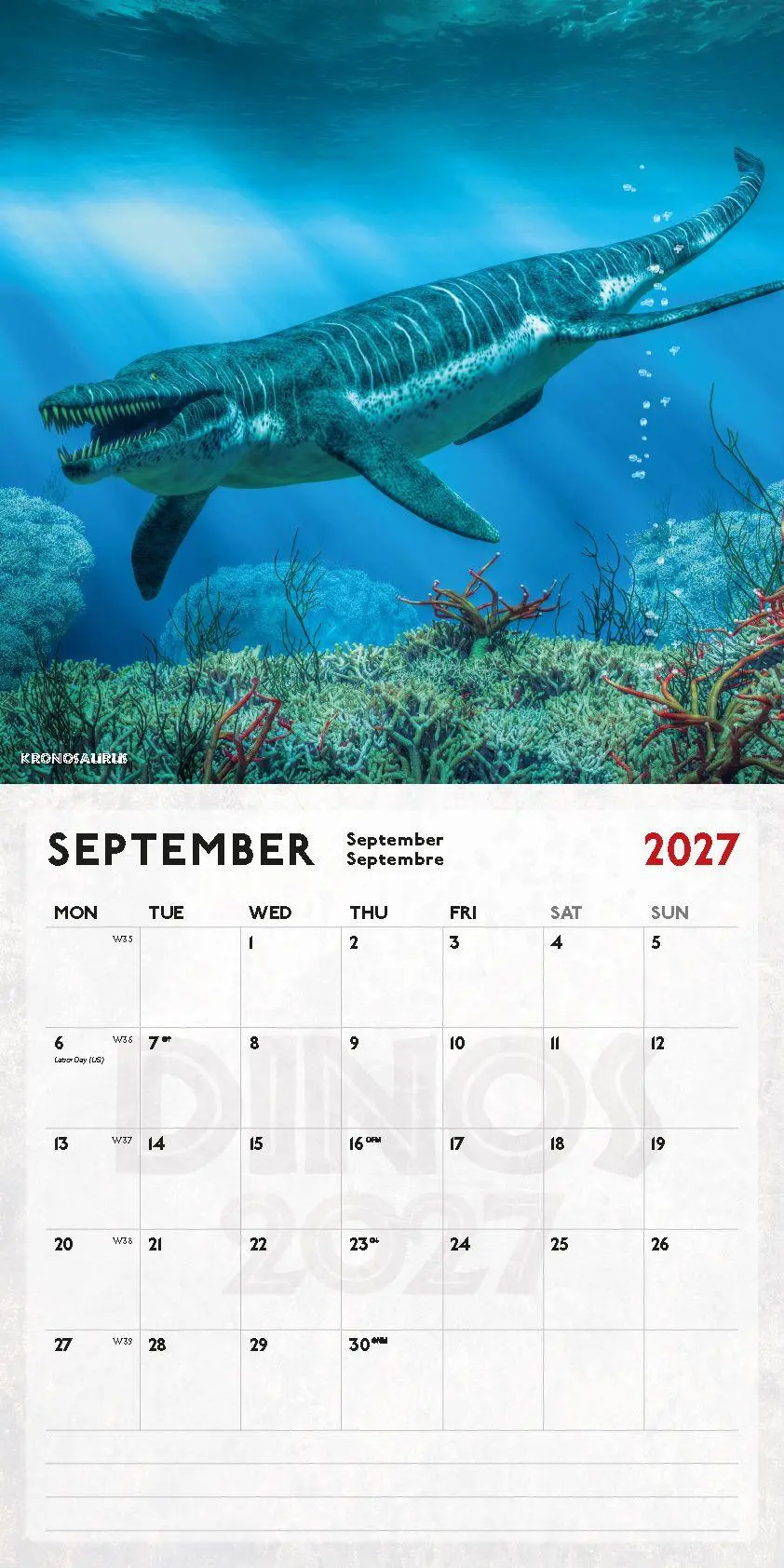 Bild: 9798893613193 | Dinos 2027 - Der Dinosaurier Kalender | Kalender | 14 S. | Deutsch