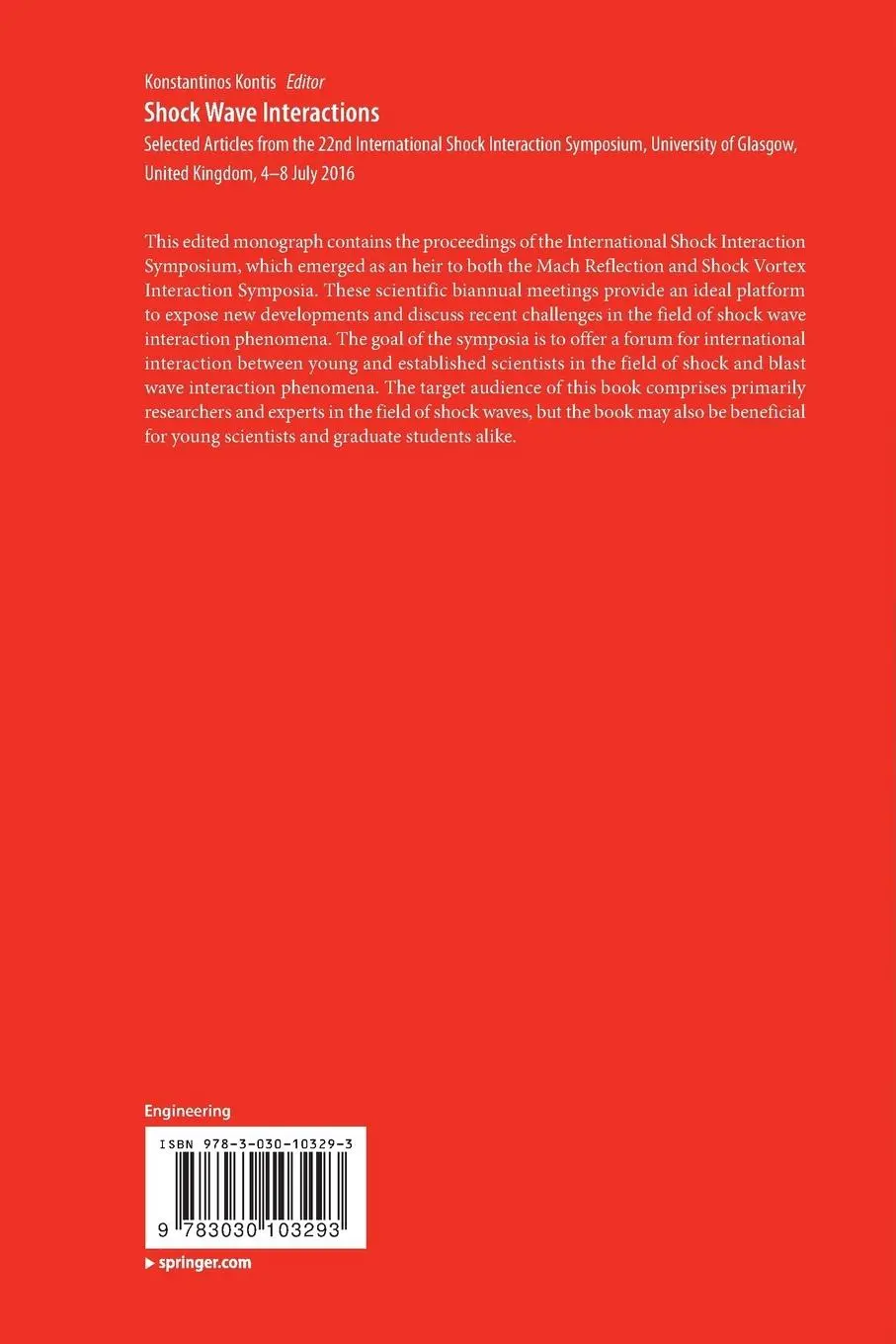 Rückseite: 9783030103293 | Shock Wave Interactions | Konstantinos Kontis | Taschenbuch | xv