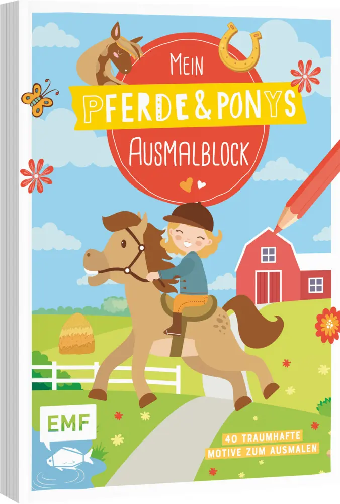 Cover: 9783745913293 | Mein Pferde &amp; Ponys-Ausmalblock | 40 traumhafte Motive zum Ausmalen