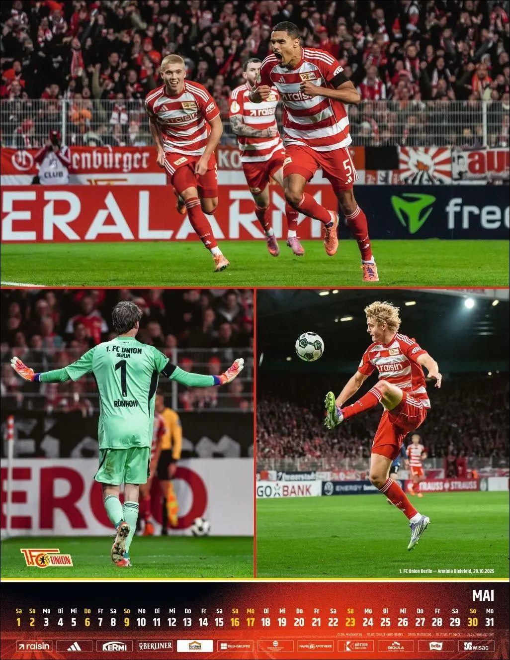 Bild: 9783756423293 | 1. FC Union Berlin Posterkalender 2027 | Kalender | 15 S. | Deutsch