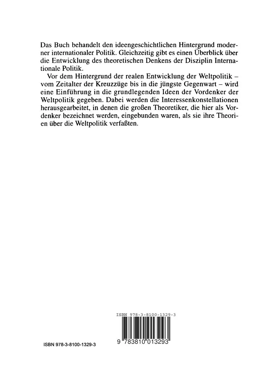 Rückseite: 9783810013293 | Vordenker der Weltpolitik | Kees Van Der Pijl | Taschenbuch | 368 S.