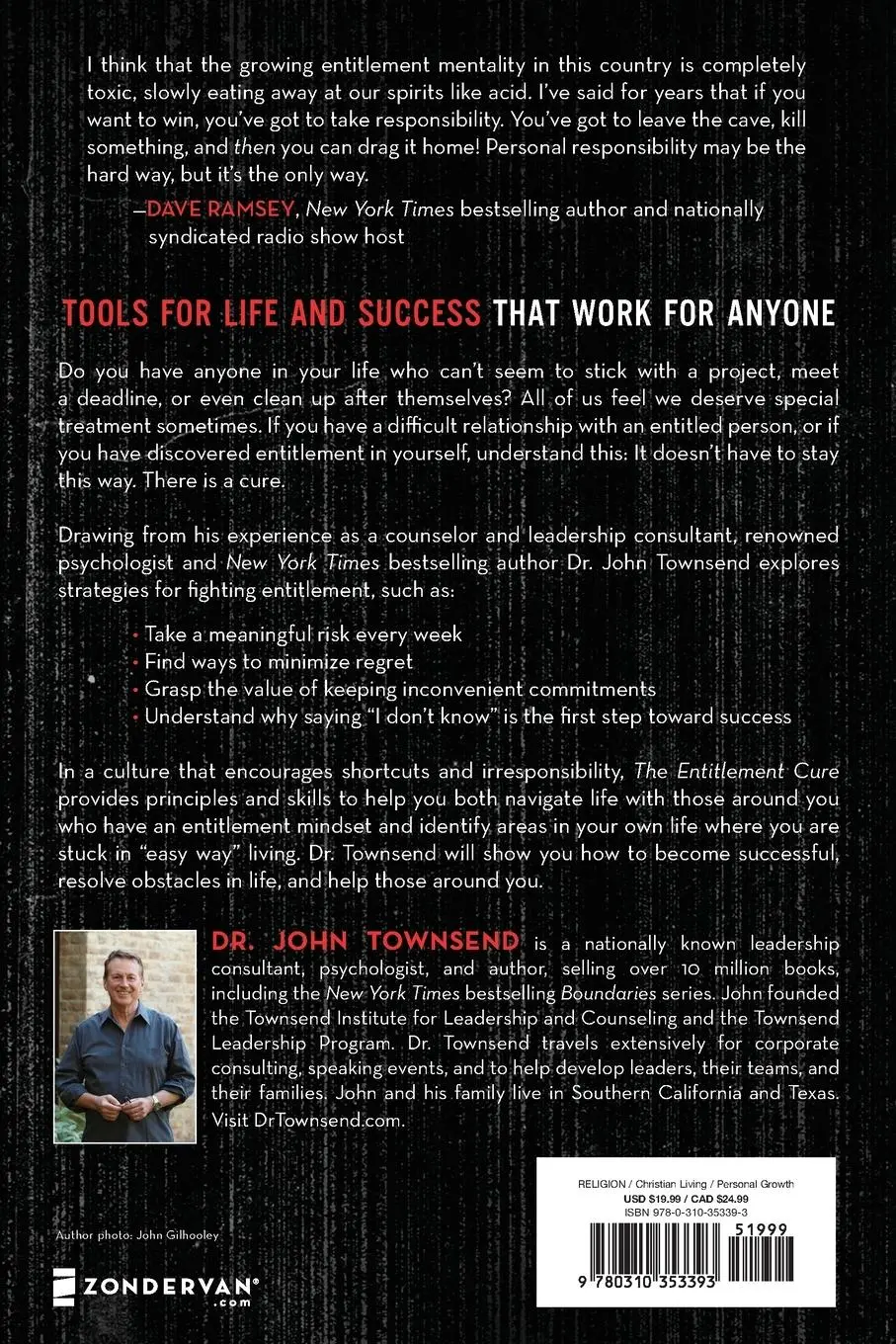 Rückseite: 9780310353393 | The Entitlement Cure | John Townsend | Taschenbuch | Englisch | 2019