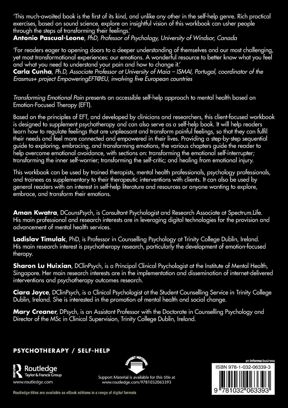 Rückseite: 9781032063393 | Transforming Emotional Pain | An Emotion-Focused Workbook | Buch