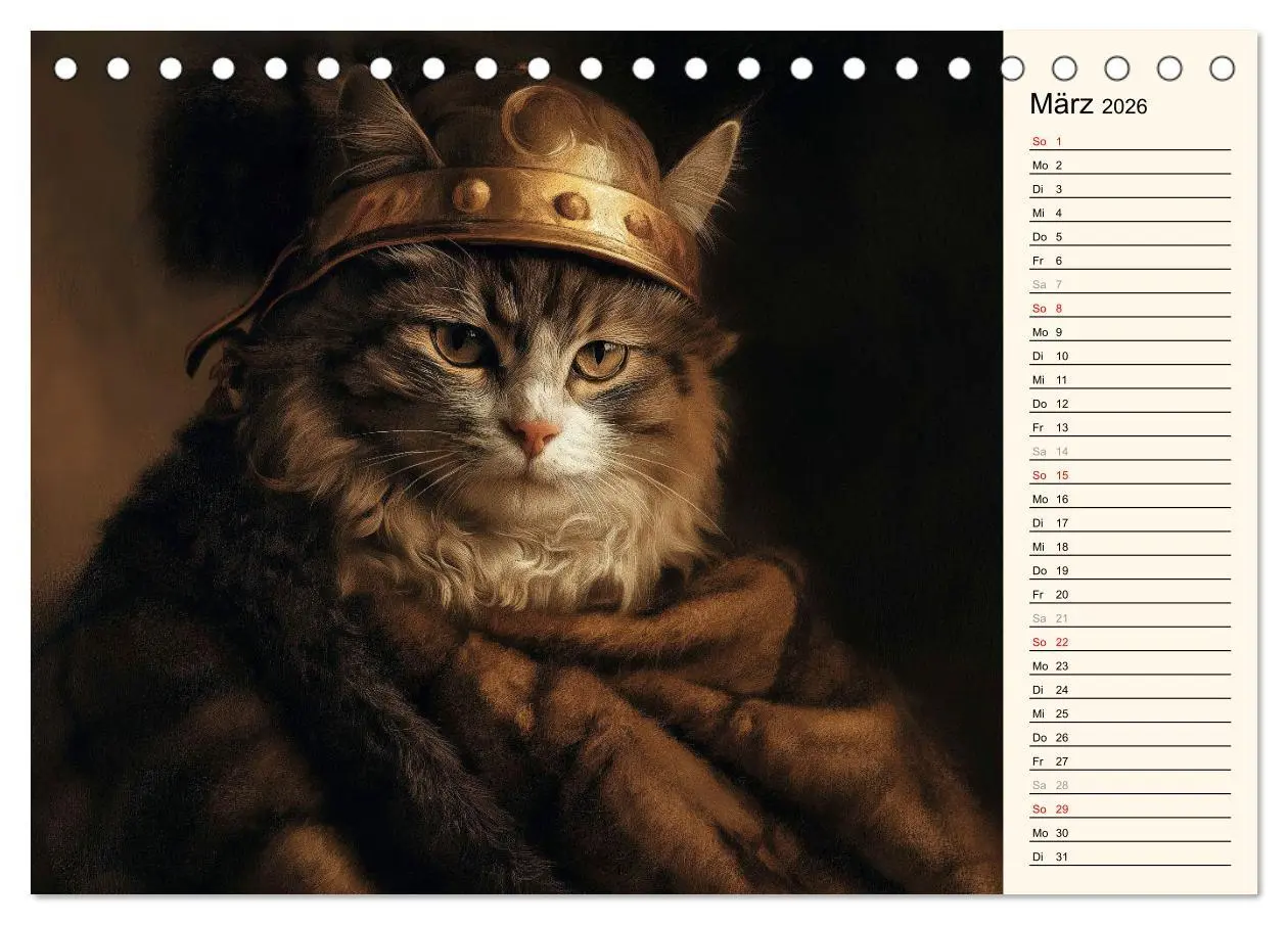 Bild: 9783457363393 | Katzen schaffen Kunst (Tischkalender 2026 DIN A5 quer), CALVENDO...