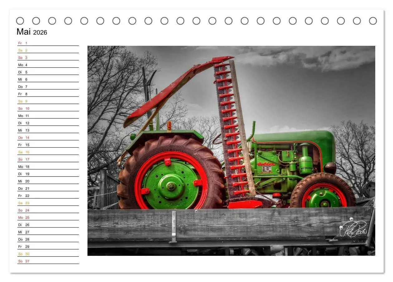 Bild: 9783516143393 | Trecker - Oldtimer / Geburtstagskalender (Tischkalender 2026 DIN A5...