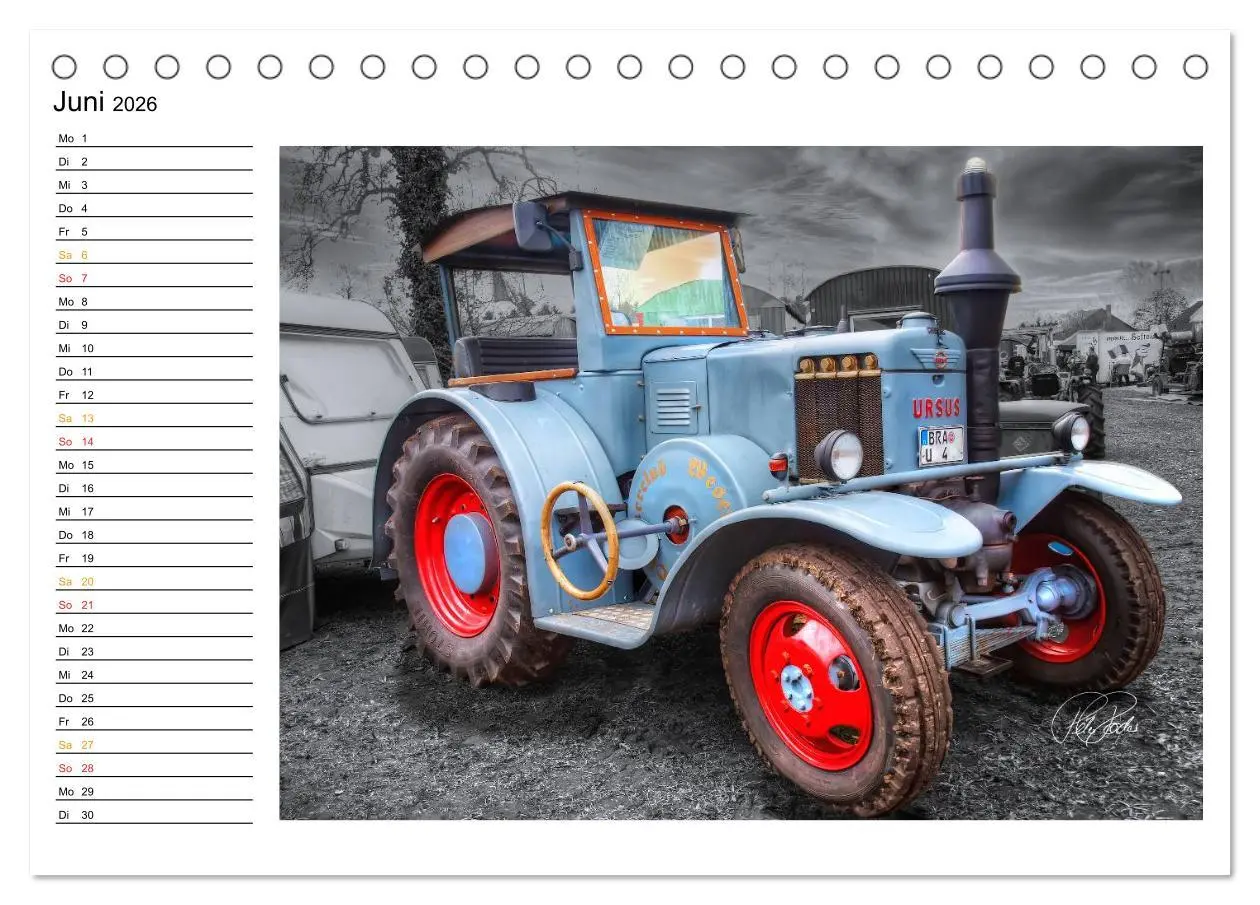 Bild: 9783516143393 | Trecker - Oldtimer / Geburtstagskalender (Tischkalender 2026 DIN A5...