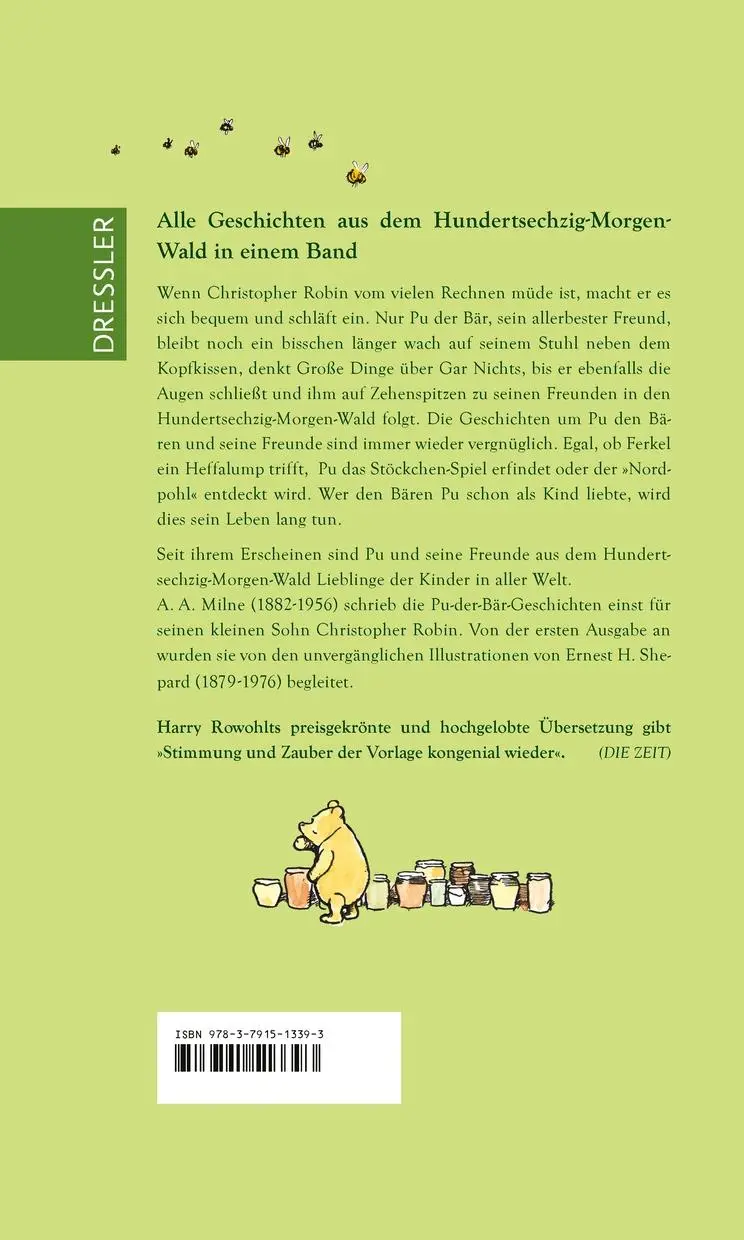 Rückseite: 9783791513393 | Pu der Bär | Alan Alexander Milne | Buch | Dressler | 331 S. | Deutsch