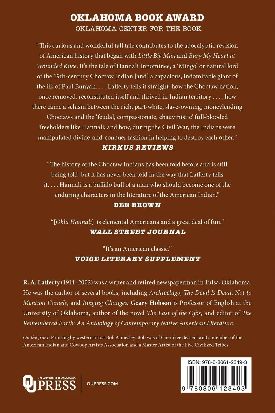 Rückseite: 9780806123493 | Okla Hannali | R. A. Lafferty | Taschenbuch | Paperback | Englisch