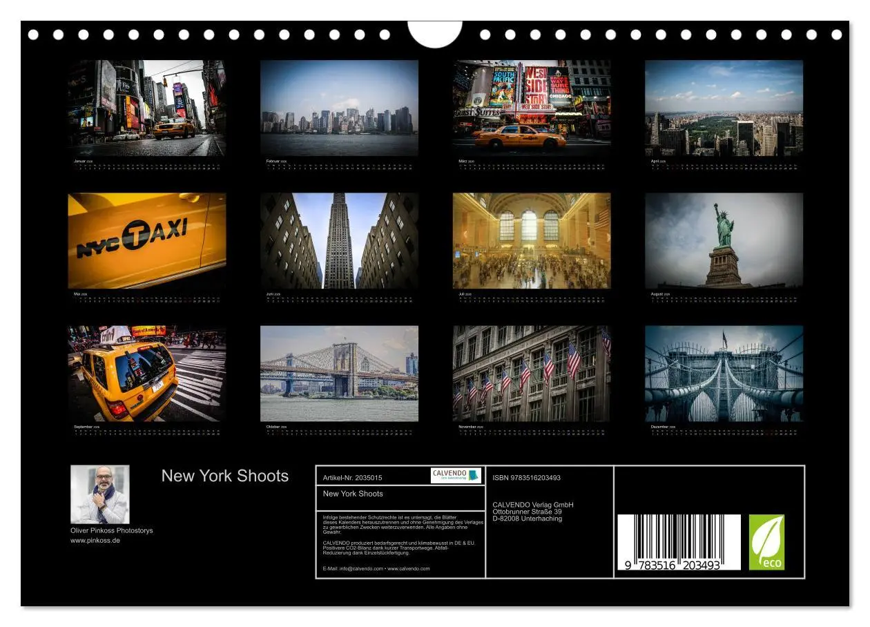 Bild: 9783516203493 | New York Shoots (Wandkalender 2026 DIN A4 quer), CALVENDO...
