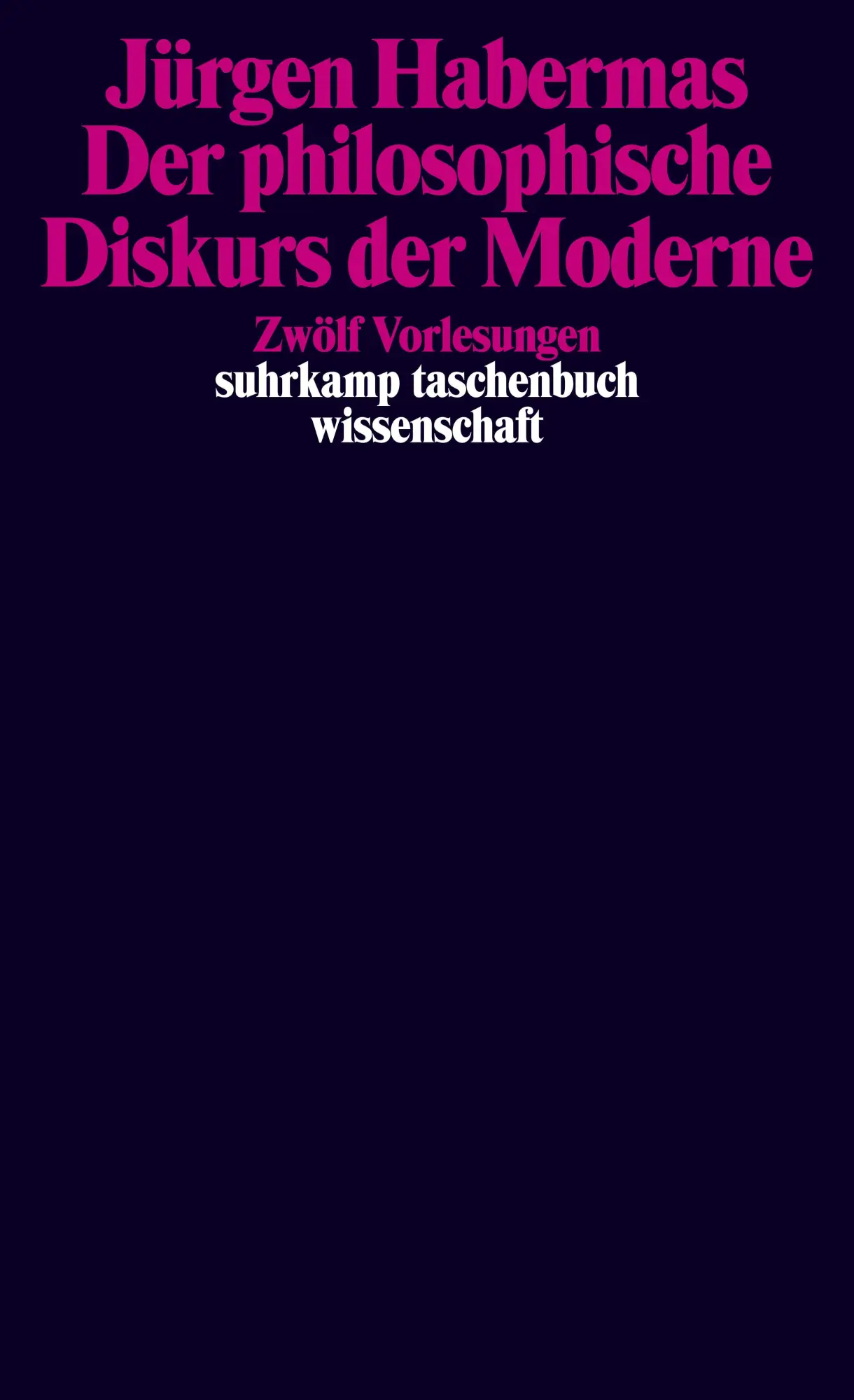 Cover: 9783518283493 | Der philosophische Diskurs der Moderne | Zwölf Vorlesungen | Habermas
