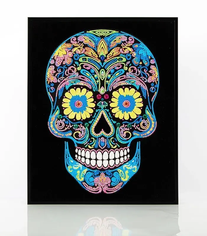 Cover: 4895225943593 | DIAMOND DOTZ - Diamond Painting Neon Totenkopf | Kit (Bastelset)