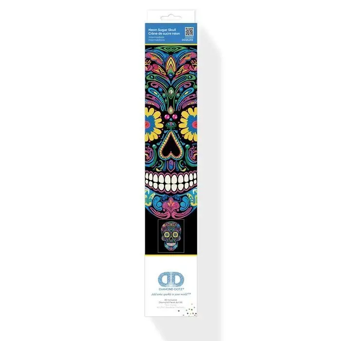 Bild: 4895225943593 | DIAMOND DOTZ - Diamond Painting Neon Totenkopf | Kit (Bastelset)