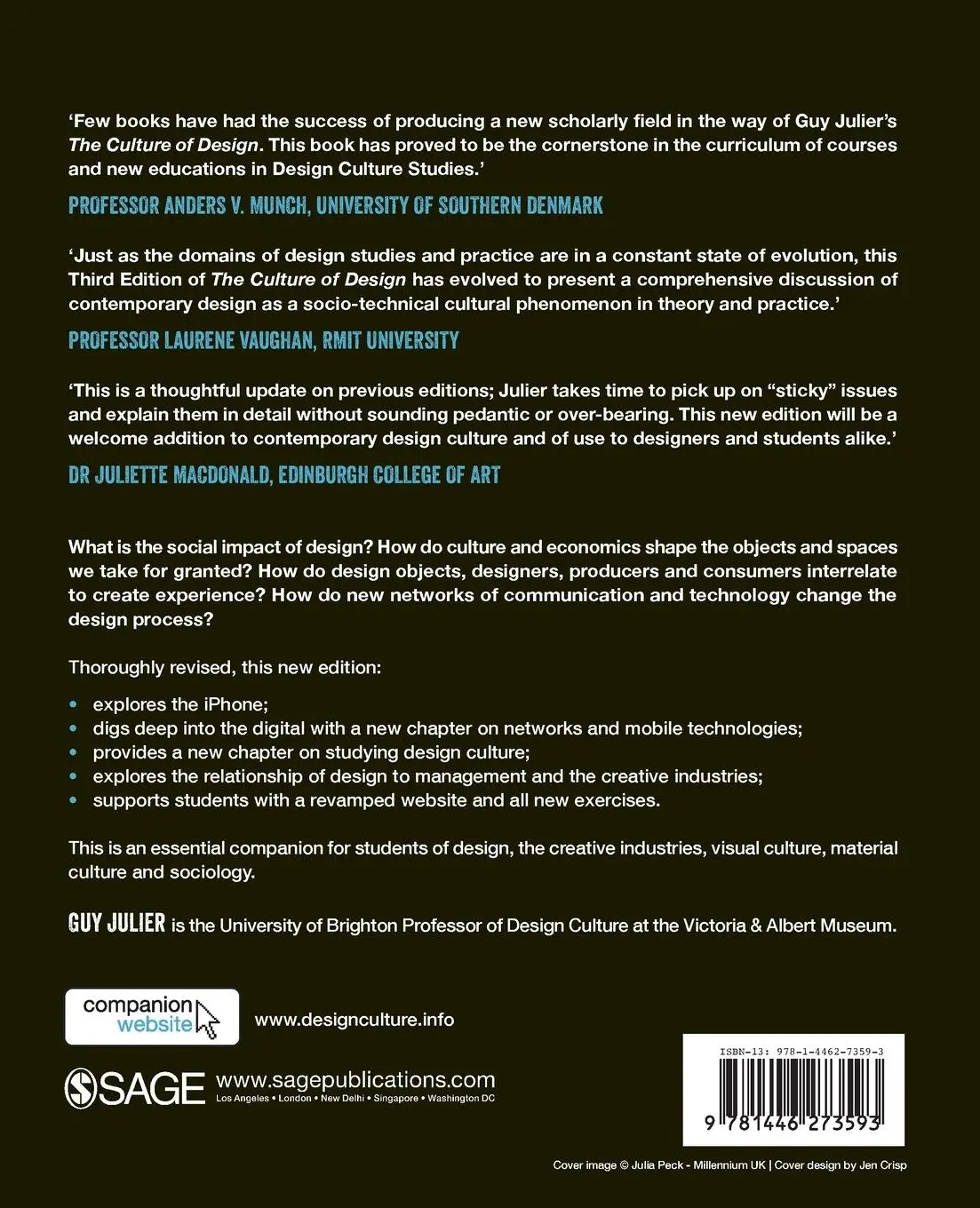 Rückseite: 9781446273593 | The Culture of Design | Guy Julier | Taschenbuch | Englisch | 2013