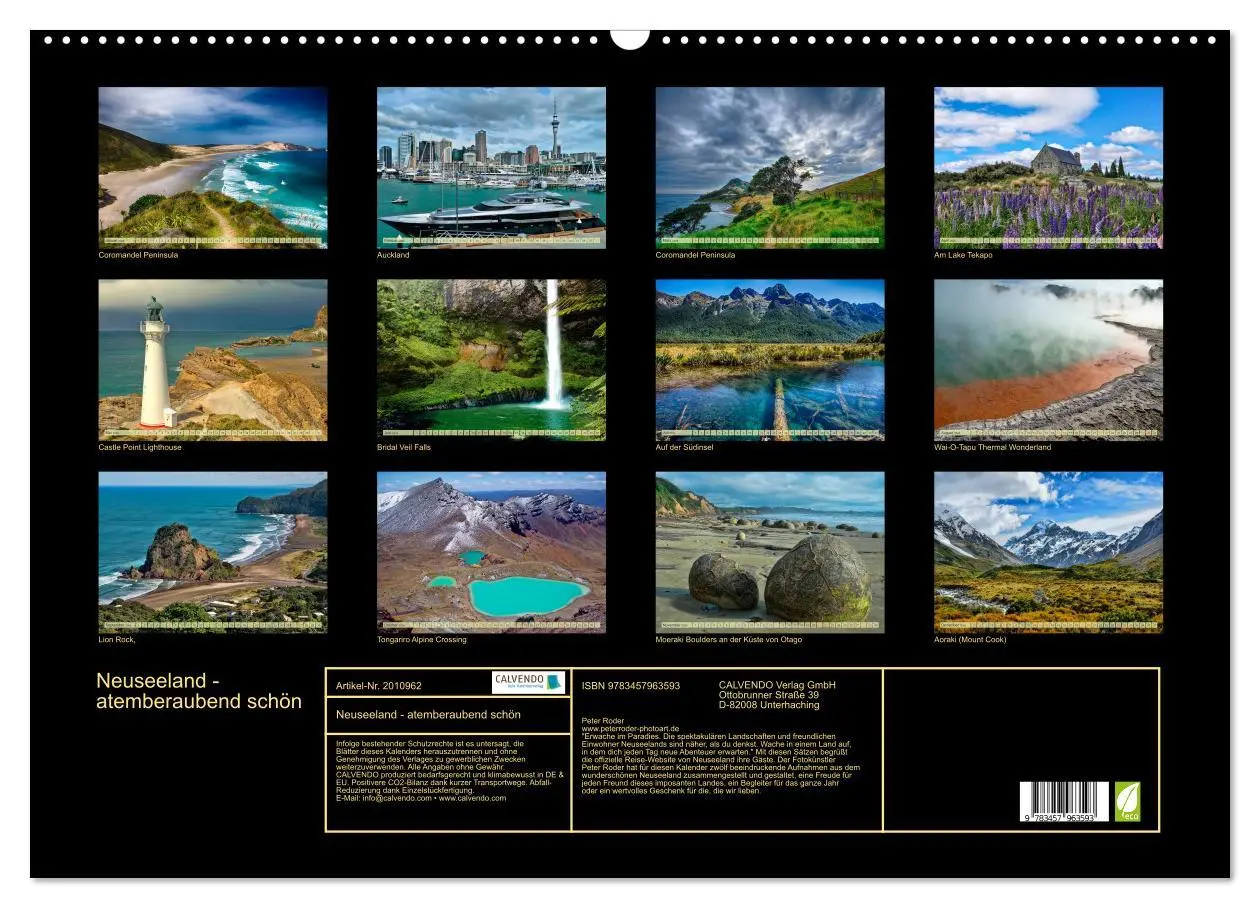 Bild: 9783457963593 | Neuseeland - atemberaubend schön (Wandkalender 2026 DIN A2 quer),...