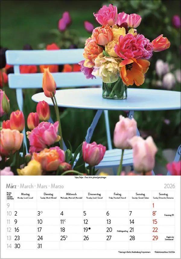 Bild: 9783731883593 | Blütenzauber 2026 | Verlag Korsch | Kalender | Spiralbindung | 13 S.