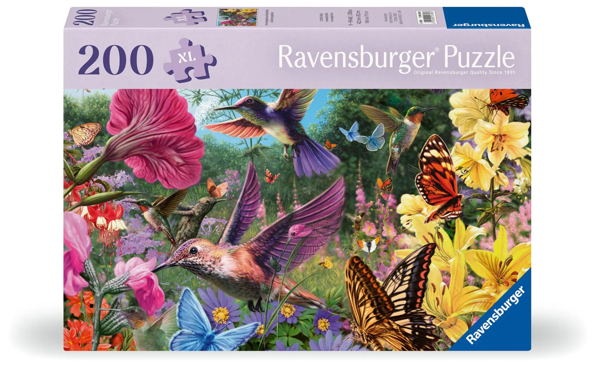 Cover: 4005555013693 | Erwachsenenpuzzle 200 Teile - Kolibris und Schmetterlinge | Spiel