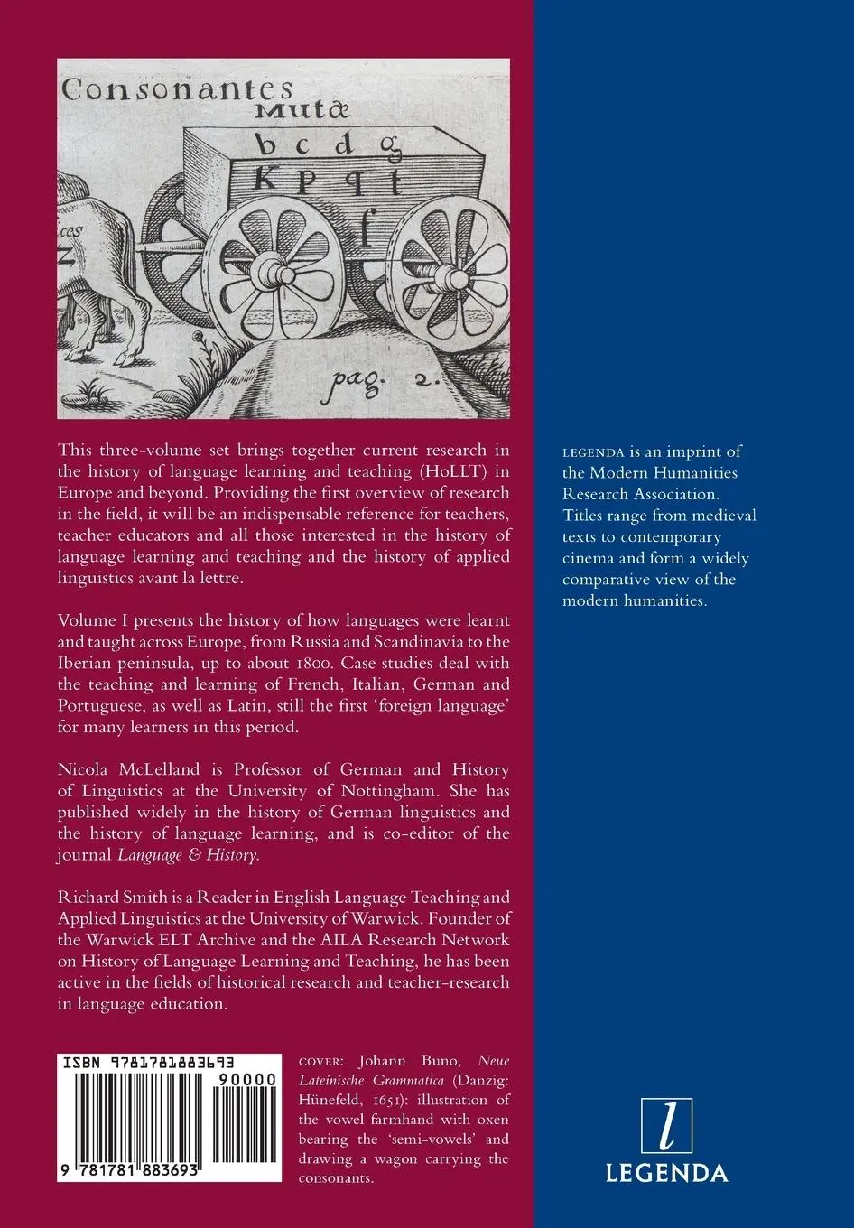 Rückseite: 9781781883693 | The History of Language Learning and Teaching I | Mclelland (u. a.)