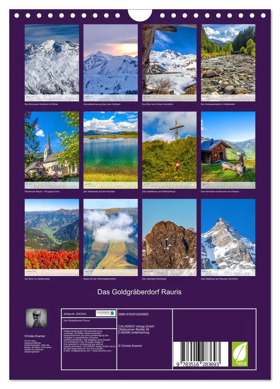 Bild: 9783516283693 | Das Goldgräberdorf Rauris (Wandkalender 2026 DIN A4 hoch), CALVENDO...