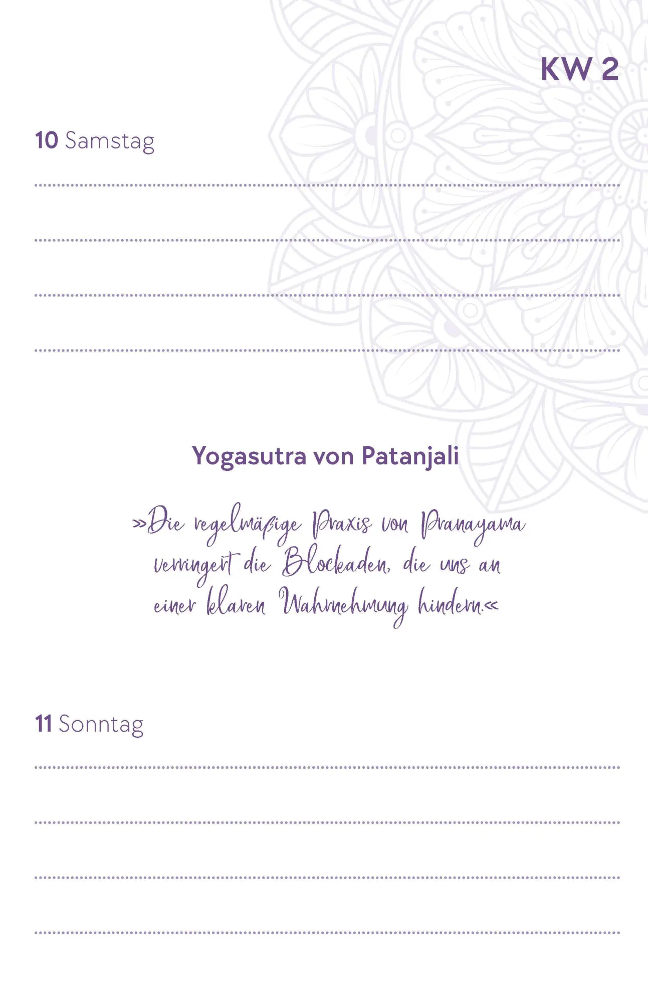 Bild: 9783517103693 | Yoga-Kalender 2026 - Taschenkalender mit Mantras, Meditationen,...