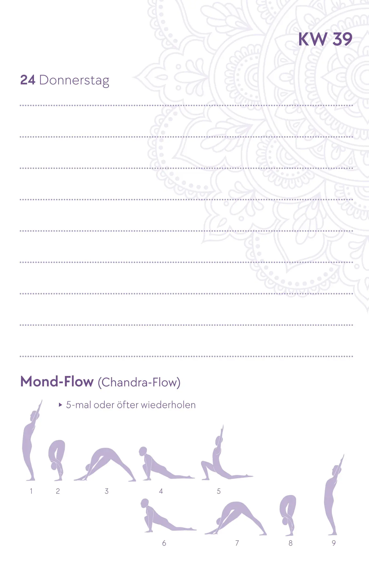 Bild: 9783517103693 | Yoga-Kalender 2026 - Taschenkalender mit Mantras, Meditationen,...