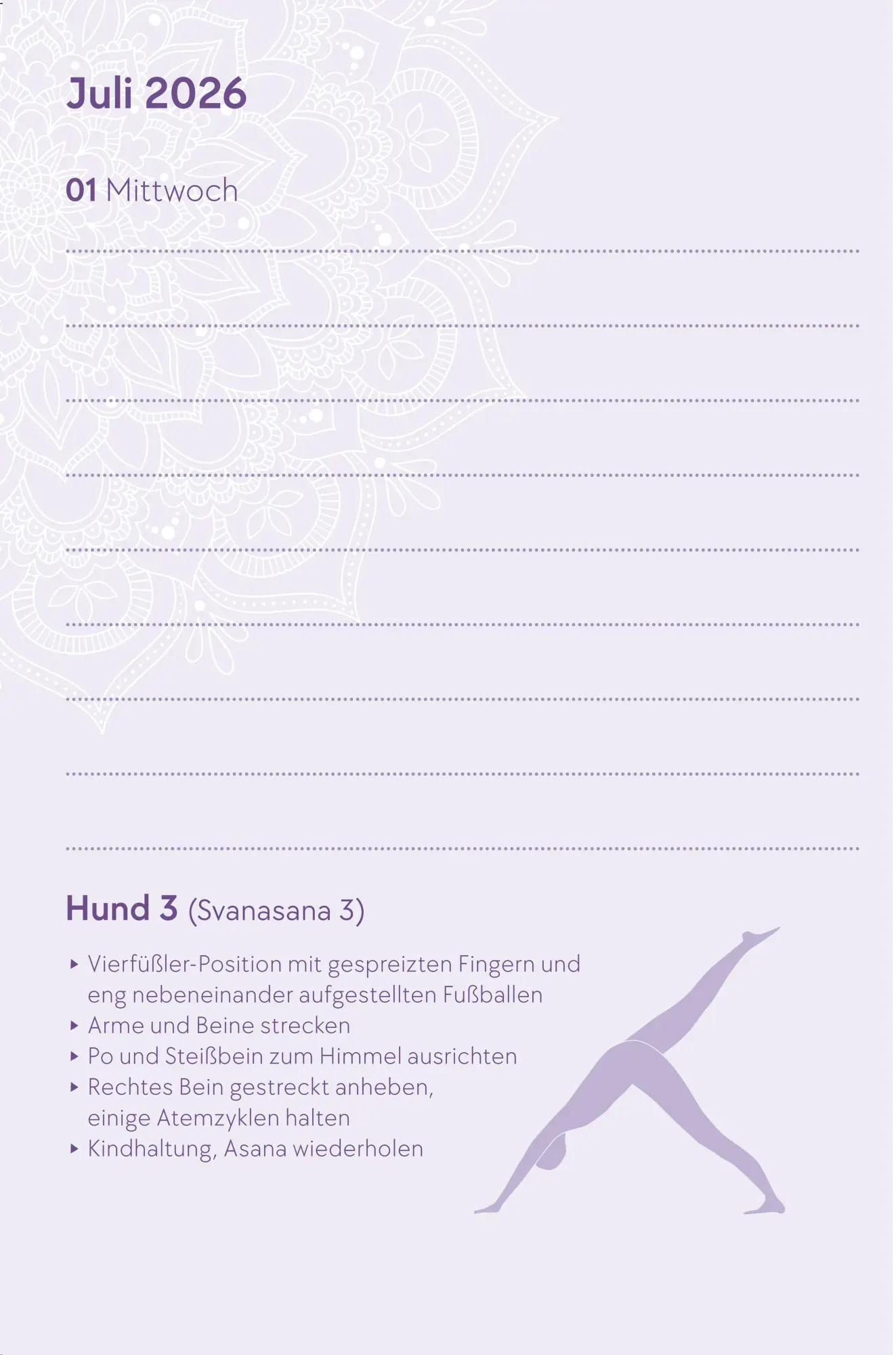 Bild: 9783517103693 | Yoga-Kalender 2026 - Taschenkalender mit Mantras, Meditationen,...