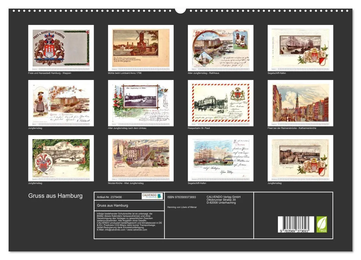 Bild: 9783569373693 | Gruss aus Hamburg (hochwertiger Premium Wandkalender 2027 DIN A2...
