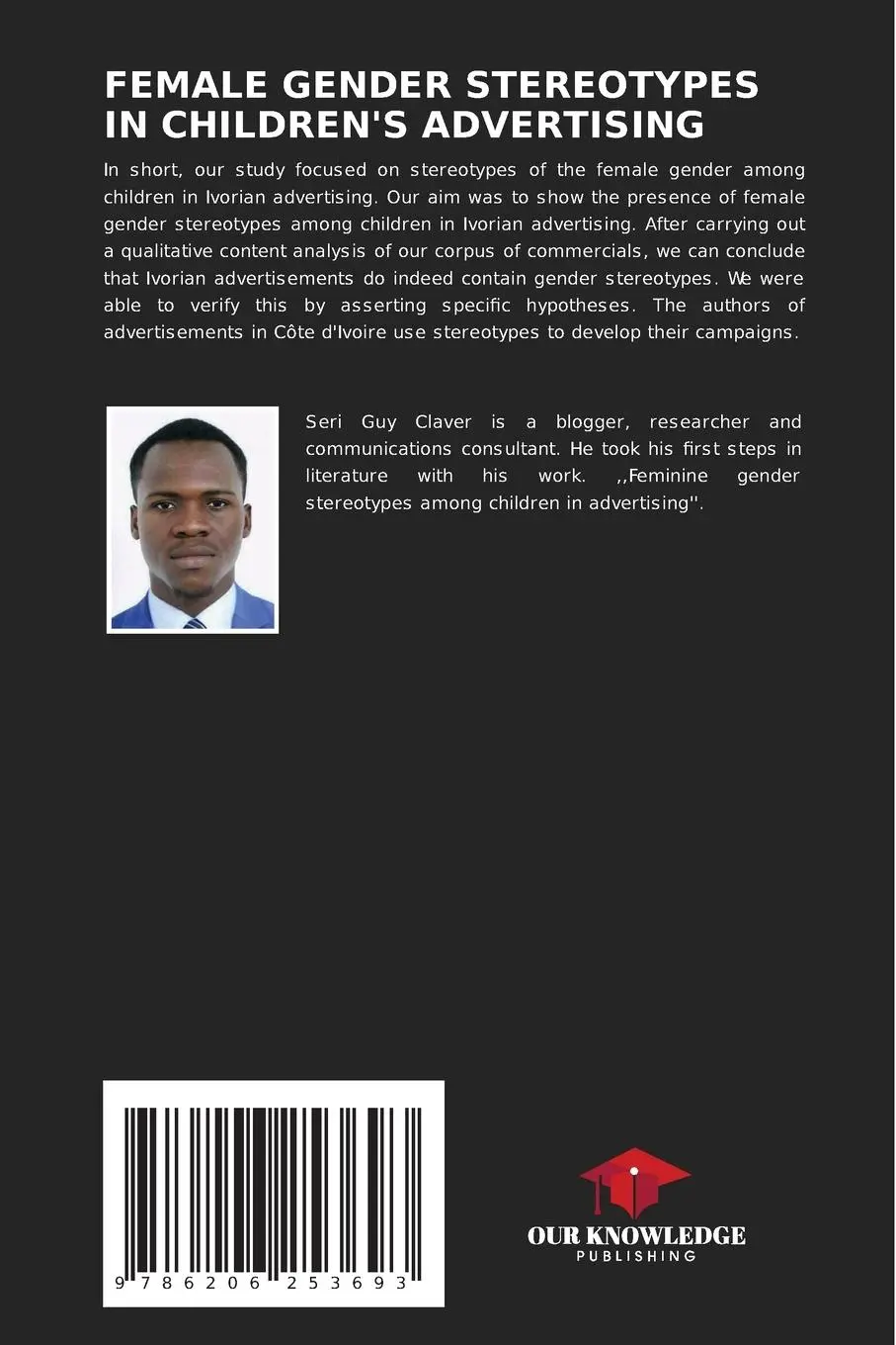 Rückseite: 9786206253693 | FEMALE GENDER STEREOTYPES IN CHILDREN'S ADVERTISING | Guy Claver Seri