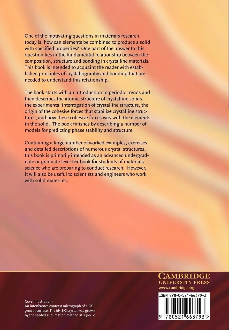 Rückseite: 9780521663793 | Structure and Bonding in Crystalline Materials | Gregory S. Rohrer