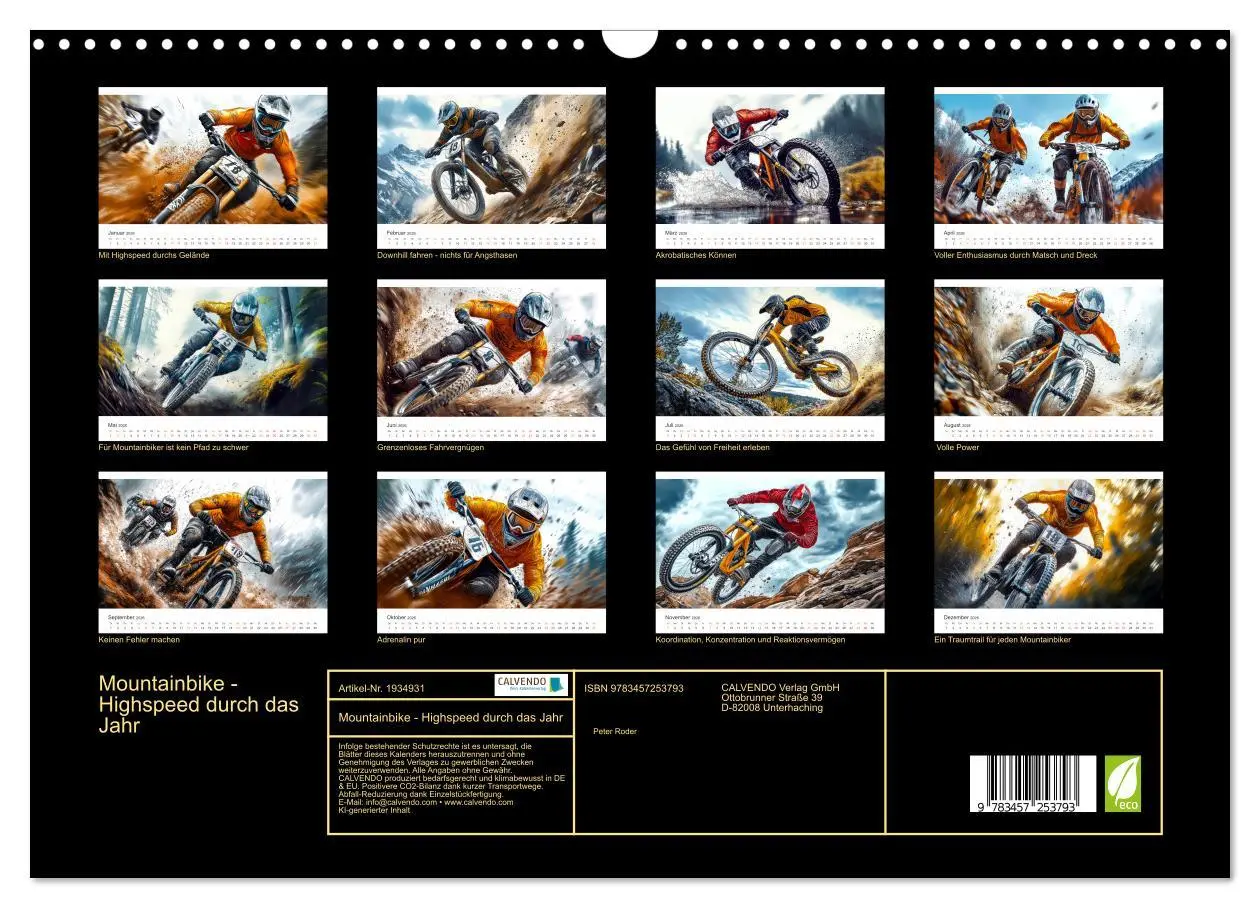 Bild: 9783457253793 | Mountainbike - Highspeed durch das Jahr (Wandkalender 2026 DIN A3...