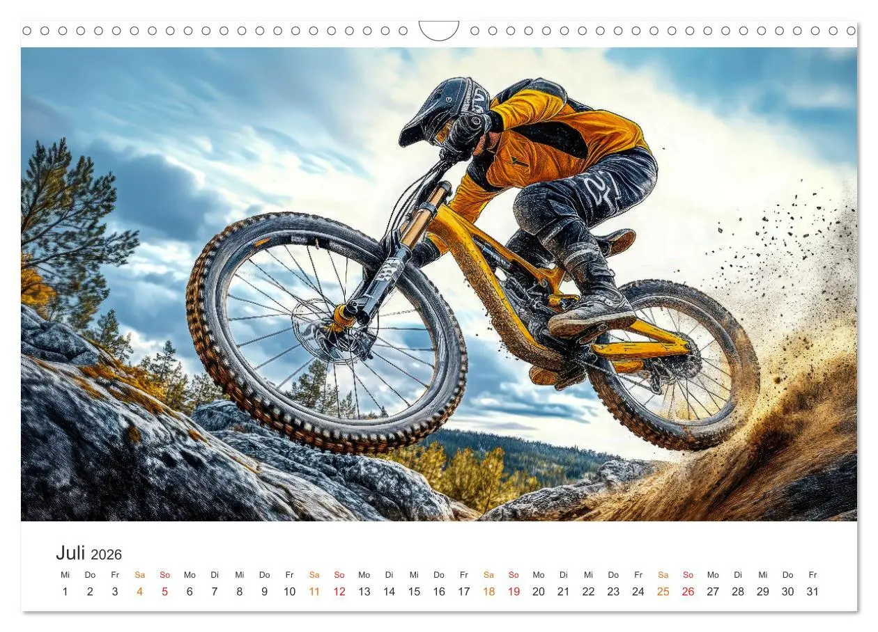 Bild: 9783457253793 | Mountainbike - Highspeed durch das Jahr (Wandkalender 2026 DIN A3...