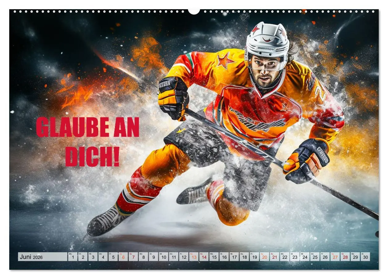 Bild: 9783457493793 | Eishockey und positive Gedanken (Wandkalender 2026 DIN A2 quer),...