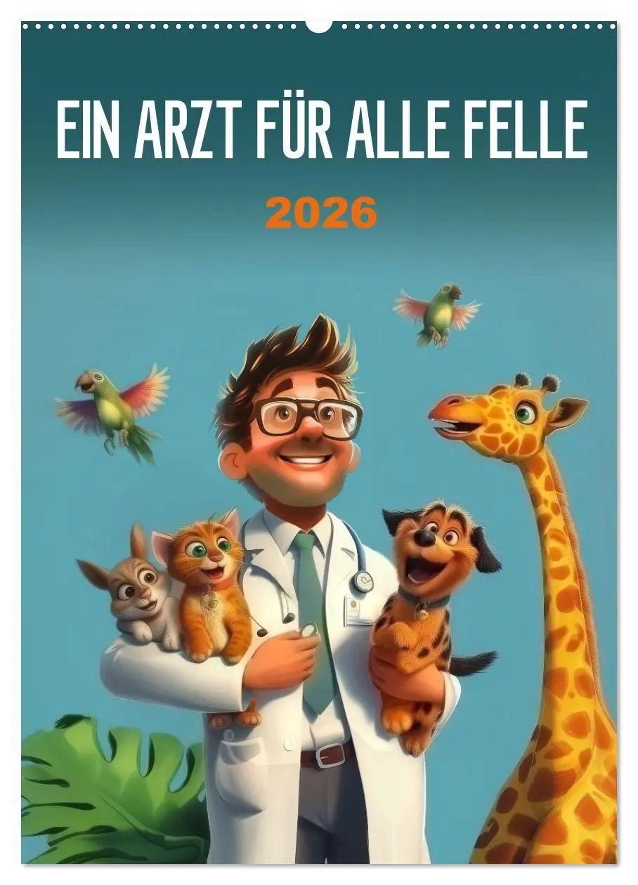 Cover: 9783516653793 | Ein Arzt für alle Felle (Wandkalender 2026 DIN A2 hoch), CALVENDO...